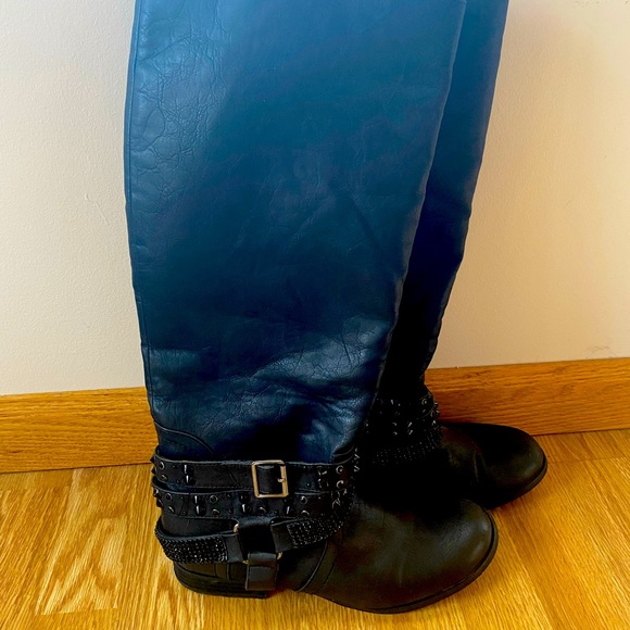 Not rated black studded buckle boots 8.5 - Picture 1 of 5